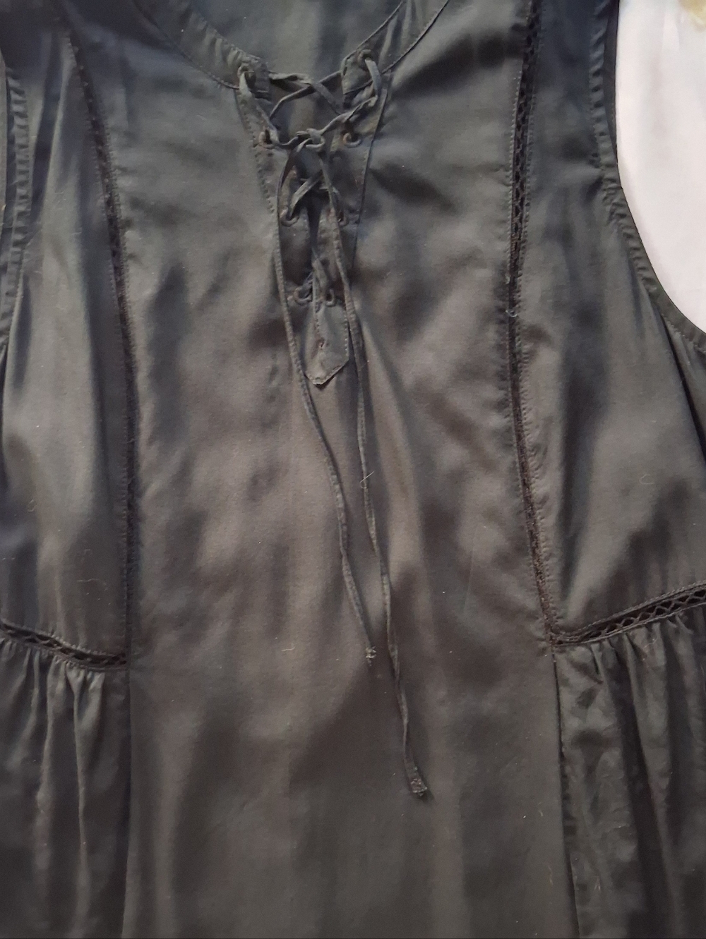Old Navy Black Casual Button-Front Top